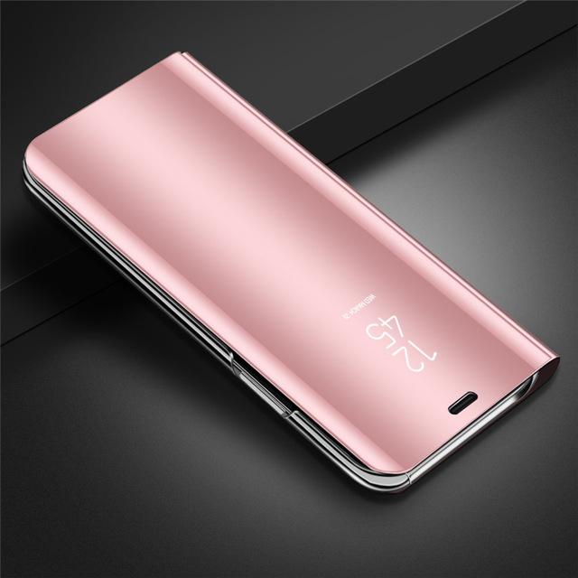 Spiegelansicht Leder Flip Case für Samsung Galaxy A14 A13 A12 A24 A23 A34 A54 A04S A51 A50 A52 A53 A33 A22 A32 5G 4G S22 S23 S24 Ultra Stand Buch Cover
