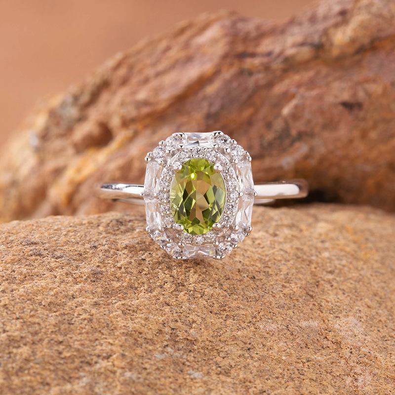Natural Color Treasure Amethyst Citrine Ring Women'S S925 Sterling Silver Pendant Light Luxury High-End Jewelry