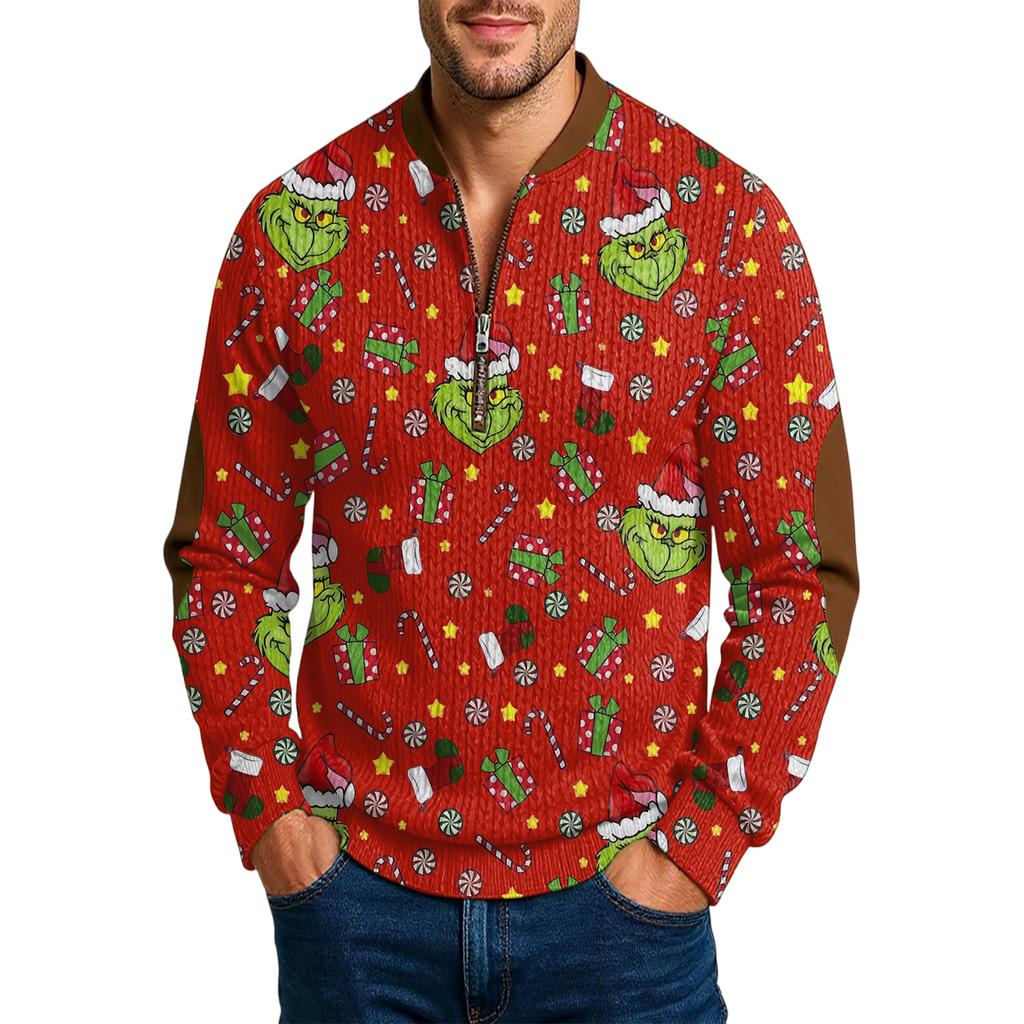 Men'S Outdoor Zipper Long Sleeved Sportswear Casual Sweatshirt