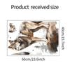Hand-Painted Majestic Wolf King Wall Sticker Self-Adhesive for Bedroom Living Room Entrance Background Wall Decoration