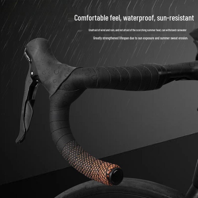 Dual-Color Shock-Absorbing, Anti-Slip, Stain-Resistant, Breathable, Washable Mountain Bike Handlebar Tape for Comfort