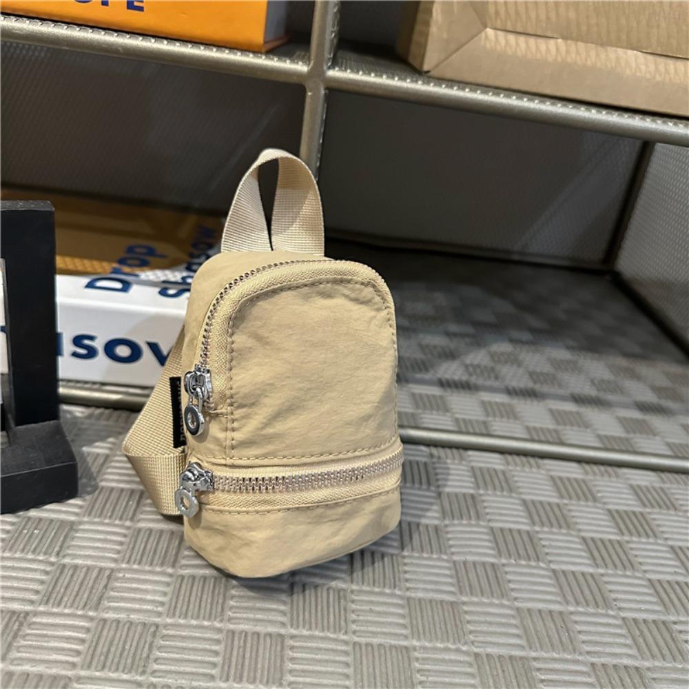 

Мини Сумочка Нейлоновый Мини Рюкзак Однотонный Картхолдер Милая Сумка Подвеска для Сумки Аксессуары для Сумки хаки