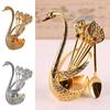 Creative Swan Base Stand Spoons Stirring Mixing Dinnerware Set New Swan Spoons