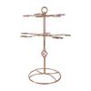 Elegant Tabletop Wine Cup Holder Double Layer Wine Glass Organizers Metal Wine Holder Metal Texture for Home Use