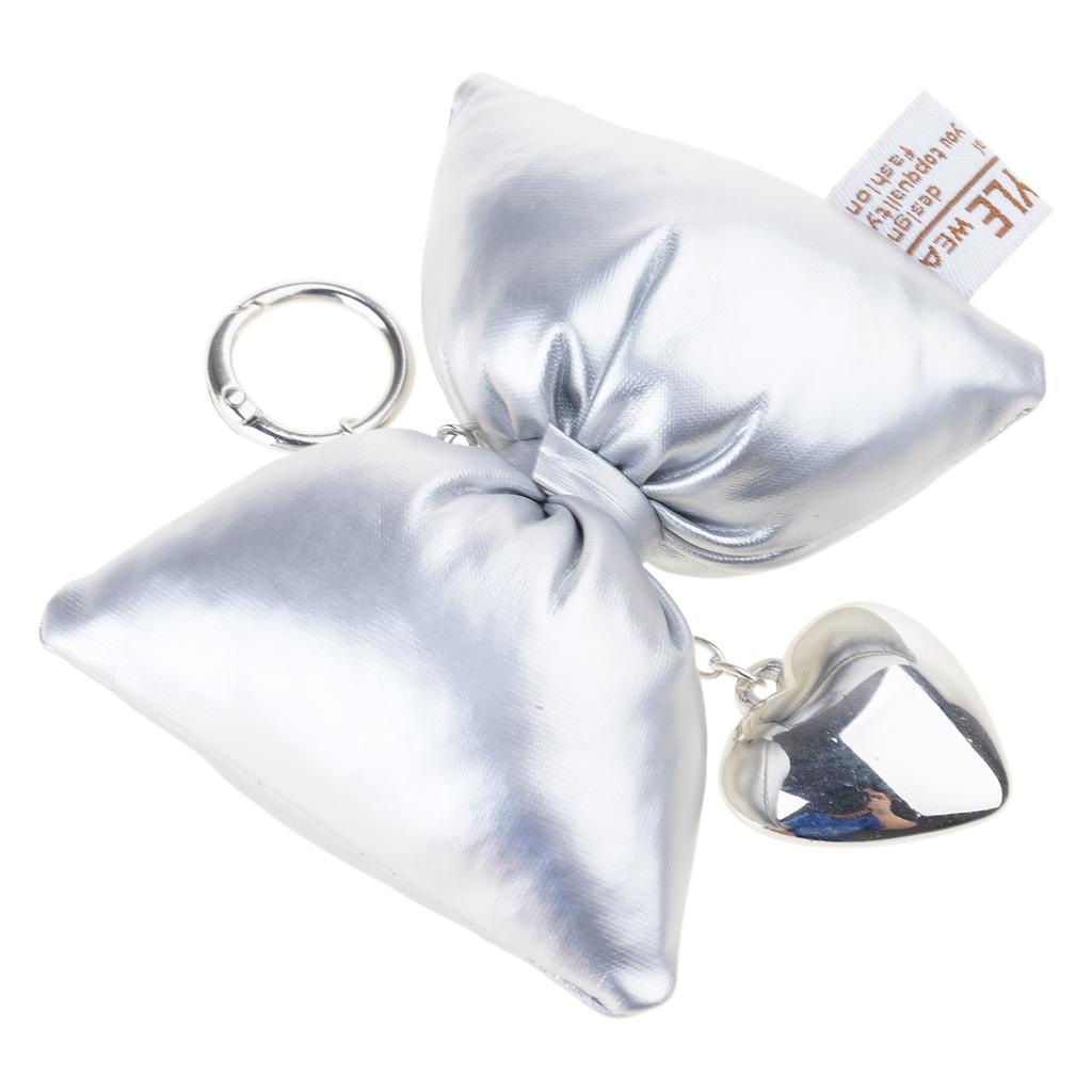 Exquisit Heart Keychain Cute Heart Bag Pendant Alloy Material Bowknot Keyrings Perfect for Car Key Backpack DIY Projects