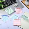 Creative Sticky Notepads Striped Planning Notepads, Task Memo Pads, Removable Rainbow Colored Markers Self-Adhesive Note Paper for Daily To-Do