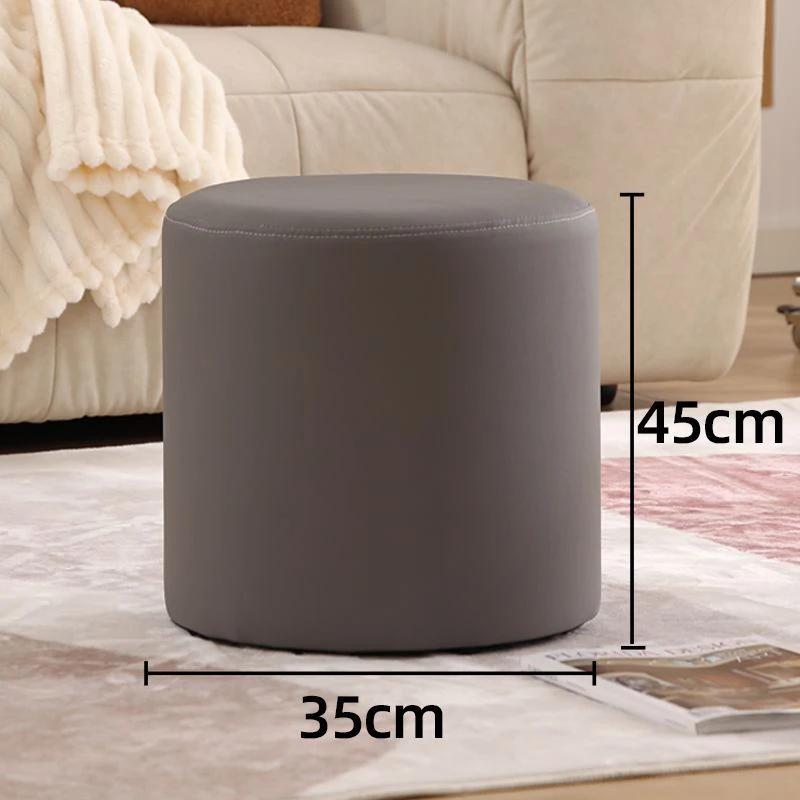 Wooden Ottomans Living Room Nordic Vanity Stool Modern Low Step Stools Office Decorative Ottoman Pouf Aesthetic Room Furnitures