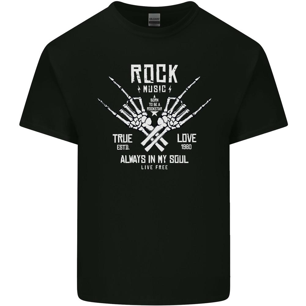 Rock Music Salute Mens Light Cotton T-Shirt Unisex T-Shirt XL