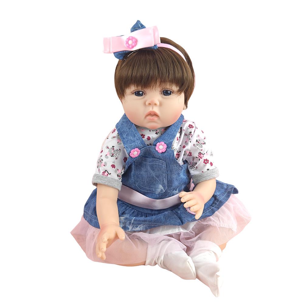 55cm Reborn Doll: Half Silicone, Soft Cotton Body, Realistic Baby Girl Gift