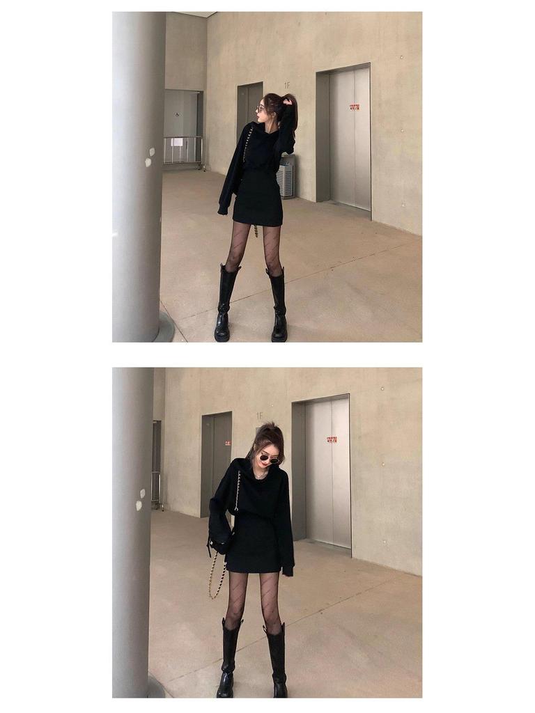 Waist-Cinching Slim-Fit Long-Sleeved Hooded Mini Dress for Women - 2026 Spring Arrivals