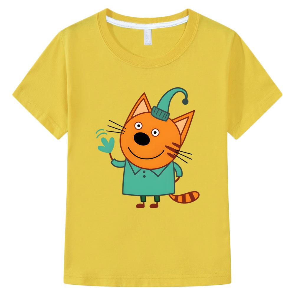 2026 NEW Kid-e-cats T-shirt Boys Girls Kids Cartoon Clothing Tops Short Sleeves Fashion Streetwear Manga/Comic Tees Toddler Cute T-shirt
