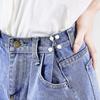 1/5Set Adjustable Jean Button Pins Detachable Metal Pants Snap Fastener Buttons DIY Sewing-Free Waist Tightener Clothing Buckles