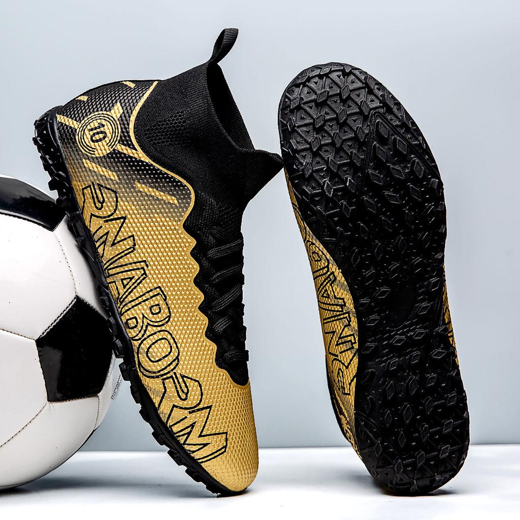 2024 Men's Soccer Shoes Large Size Ultralight Football Boots Boys Sneakers Non-Slip AG/TF Soccer Cleats Ankle Boots Unisex