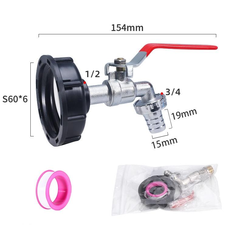 

1/2 3/4 Coarse Thread IBC Tank Tap Connecter Water Hose Coupling Adapter Garden and Home Valve Replacement accessory
