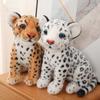 28/32 cm Kawaii Real Like Leopard Plysjdukker Utstoppede Myke Dyrelker Simulering Snøleopard Barn Barn Gutter Bursdagsgave