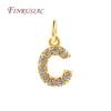 18K Gold Plated Copper A-Z Alphabet Charms For DIY Women's Necklace Jewelry Making Supplies,Fashion Inlay Zircon Letter Pendants