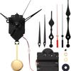 Clock Metal Sleek Accessories Adjustable Pendulums Music Function Home Office