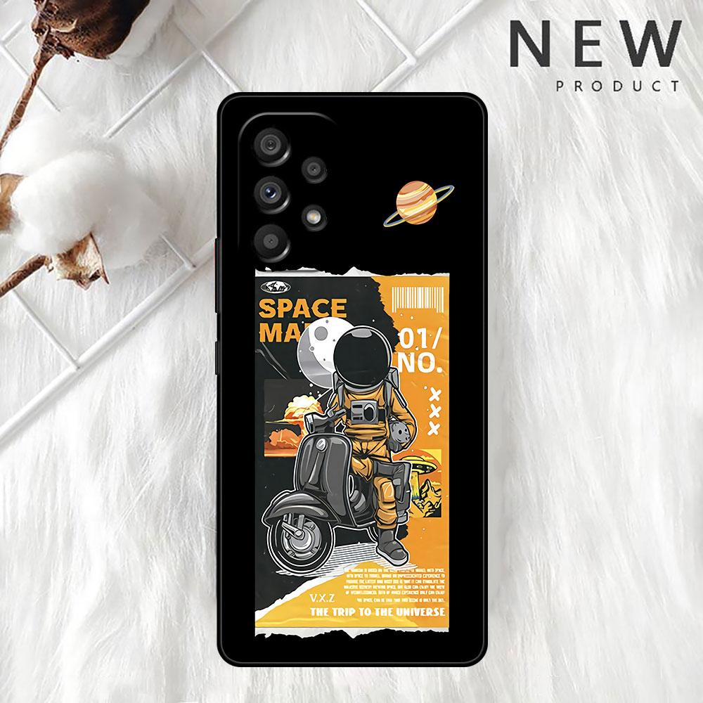 Cartoon Astronaut Star Space Cover For Samsung Galaxy A52 A12 A51 A32 A21s A71 A32 5G A12 A22 A53 A31 A13 A72 A02s Phone Cover