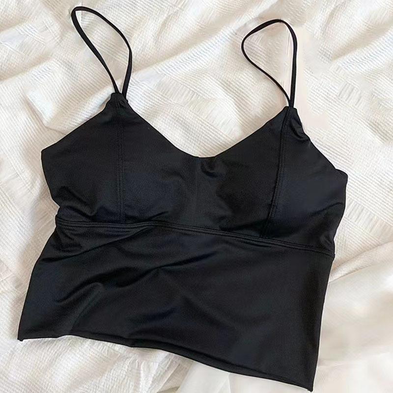 

Високоякісна безшовна жіноча нижня білизна. Сексуальний бездротовий бюстгальтер без спинки. Класичний слінговий жилет. Бюстгальтер із вставною прокладкою. Бюстгальтер Push Up. L чорний