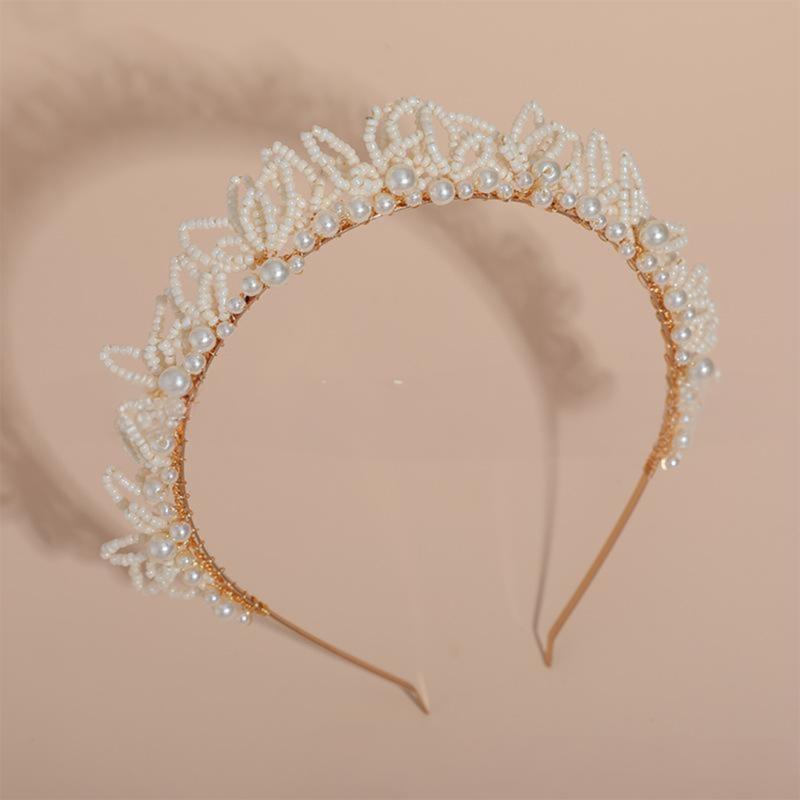 Elegante Perlen Imitation Braut-Haarbänder Barockstil Haarschmuck Stilvolles Haarband für Hochzeiten Partys Fotografie