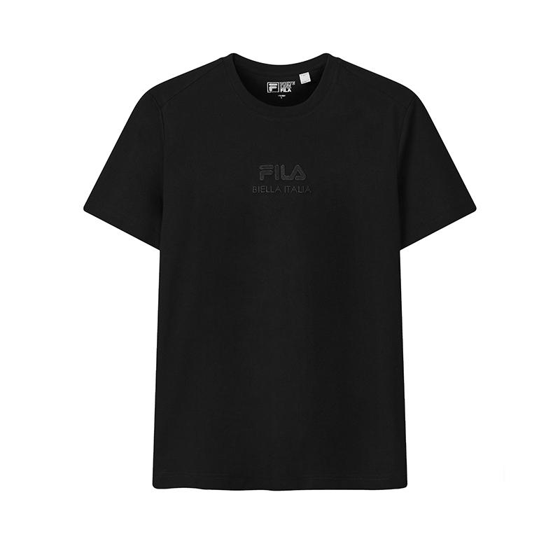 FILA White Cool Touch Minimalist Korean Style T-Shirt Men tops F61M623103F-BK S