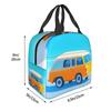 Beach Cartoon Camping Vehicle Insulated Lunch Bag for Women Children Portable Food Boxes Thermal Lunch Box Tote