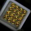 24 Pcs Natural Yellow Sapphire CERTIFIED Round Cut  5x5 Mm Lot Loose Gemstone