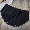 5PCS ice silk seamless ultra-thin wavy girls' underwear, solid color breathable large size low waist one-piece women's briefs
