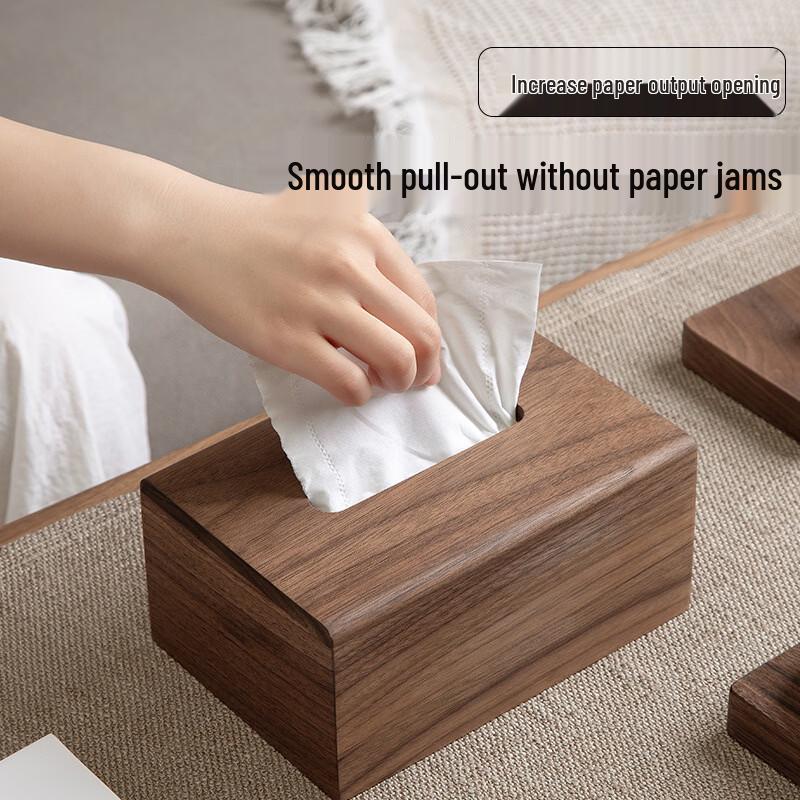 New Chinese Style Black Walnut Wood Tissue Box