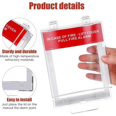 Wall Mounted Alarm Pull Station Cover Transparent Housing Protective Cover  Schools