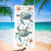 Watercolor Dreamy Turtle Beach Towel Galaxy Background Print Quick Dry Towel for Girls