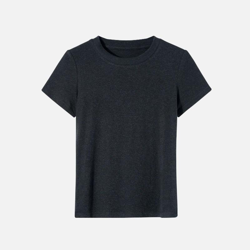 Women's New Summer Thin Elastic Solid Color Leisured Lycel Tencel Blouse