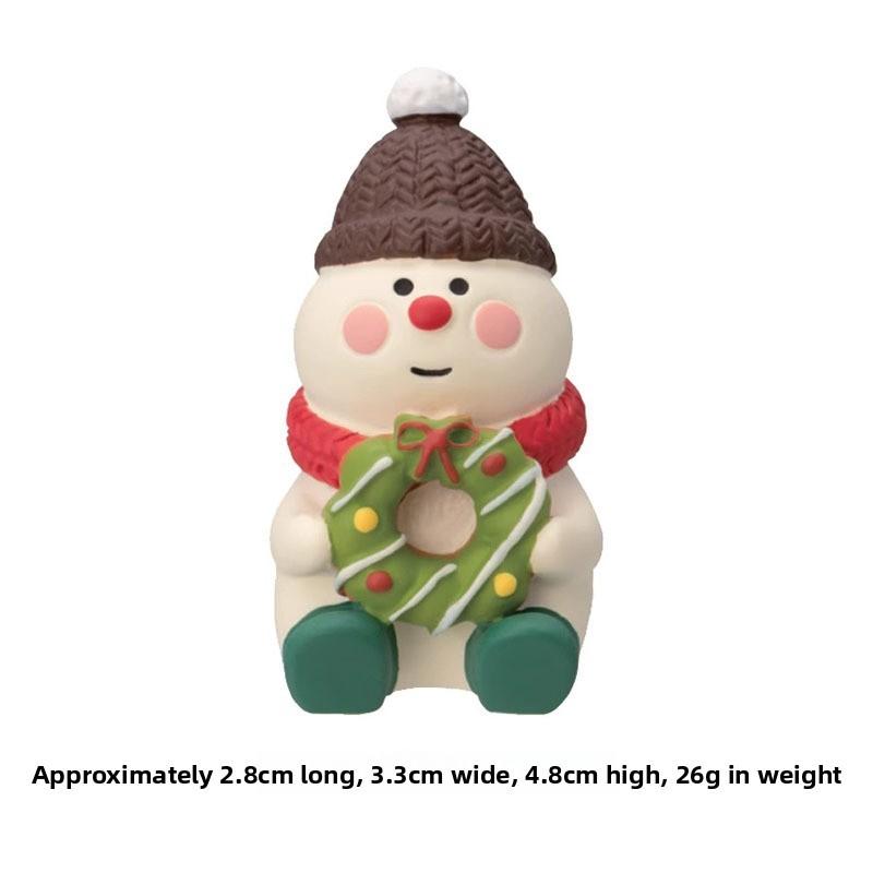 Christmas Resin Art Toys With Festive Mushroom And Cat Designs For Gift Giving