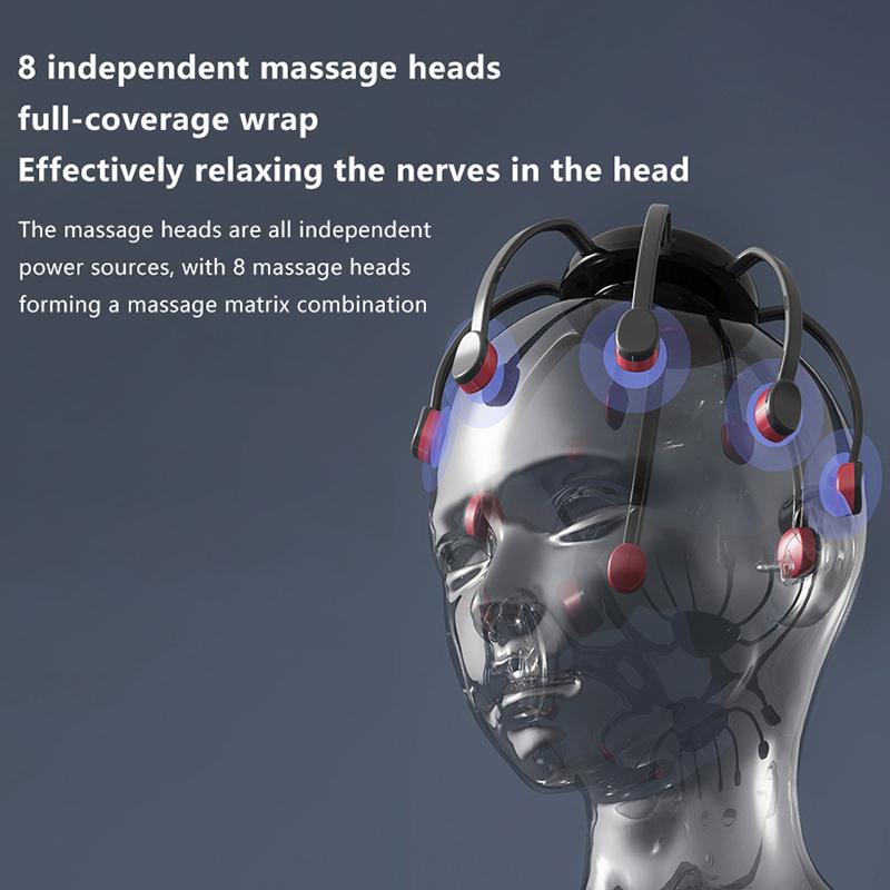 Electric Octopus Claw Head Massager 4 Modes Vibration Scalp Massage Therapeutic Head Scratcher Relief Head Fatigue Improve Sleep