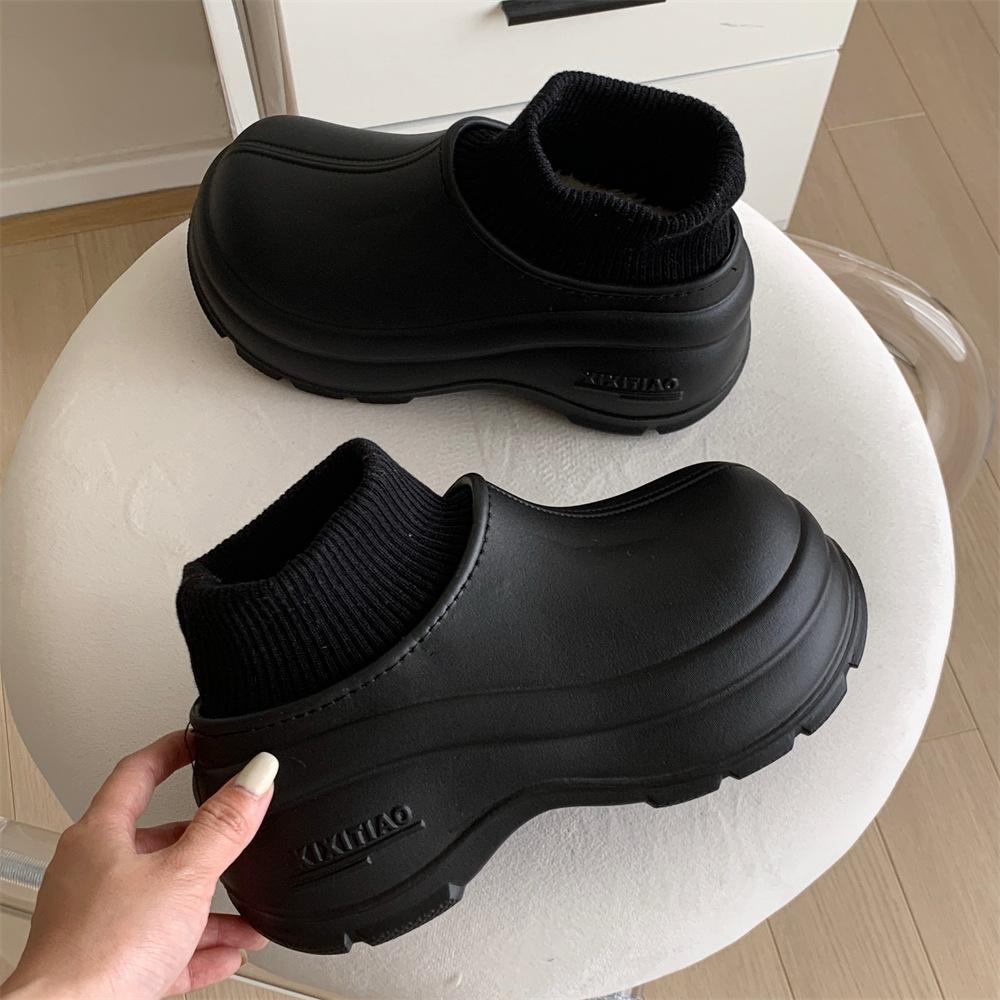 

Women s Winter Waterproof Snow Boots Outdoor Warm Furry Lining Cotton Boots Non-Slip Cozy House Cotton Shoes Soft Plush Shoes 38-39