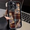 Plaid Love Smiley Face Is Suitable for Apple 16 Mobile Phone Case iPhone17Pro New 15Pro Advanced 14 Anti-drop 13