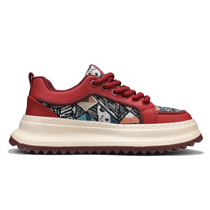 Fashion luxury Men's baseball shoes Platform Leather letter waterproof Male sneakers comfort non-slip Running shoes