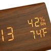 with Temperature Voice Control Large Display Triangle Brightness Adjustable for Bedside Desktop