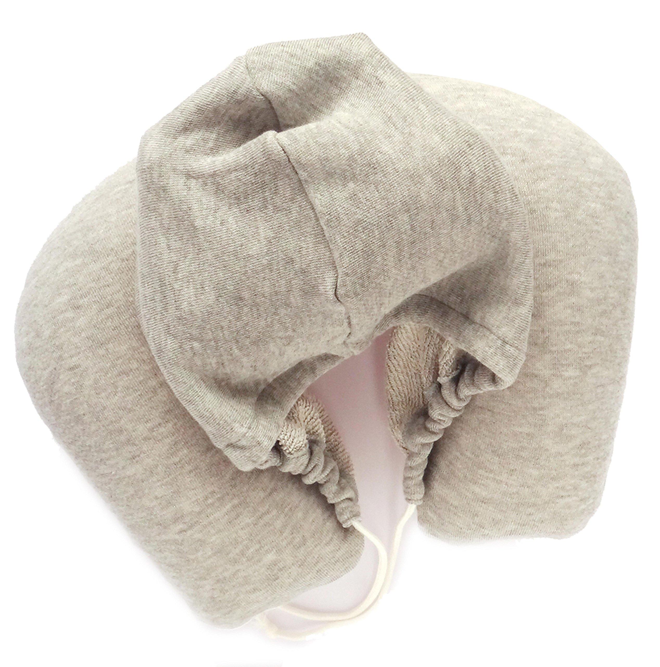 

ADVANCE Travel Air Neck Pillow (Hooded), Made in Japan, Gray