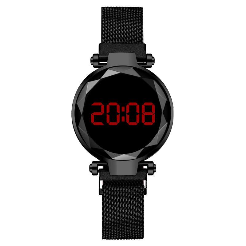 LED Elektronische Uhr Damen Uhr Damen Uhr Magnet Eisen Magnet Faul