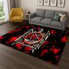 3D Slayer Heavy Metal Rock Band Schild Teppich Teppich für Schlafzimmer Wohnzimmer Sofa Fußmatte Heimdekoration, Kinder Spielbereich Teppich Rutschfest