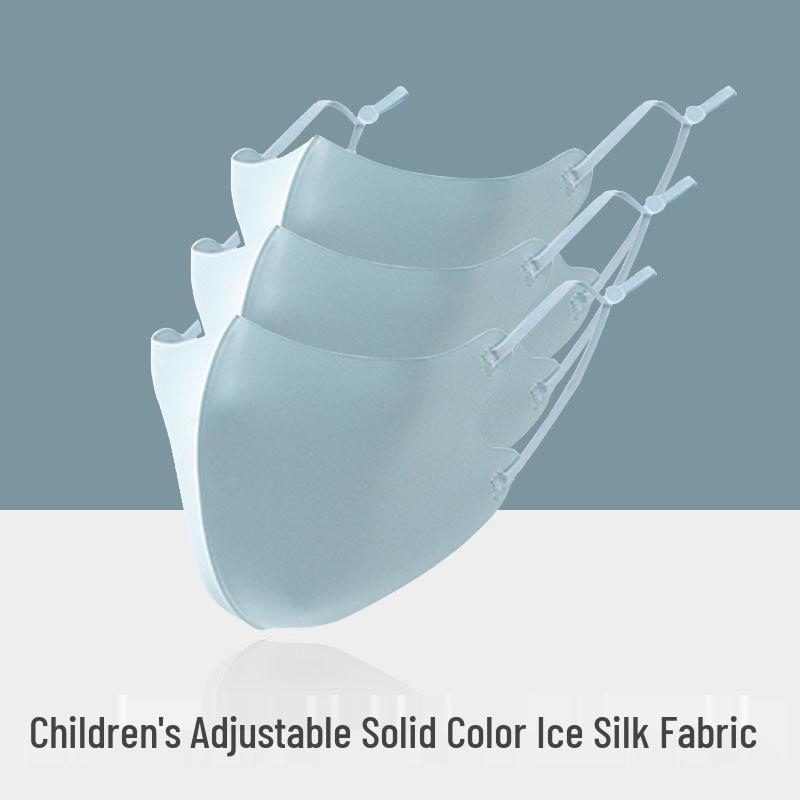 3D Gesichtsmaske aus Eis-Seide für Erwachsene und Kinder: Verstellbar, Staubdicht, UV-Schutz, Waschbar für den Sommer.