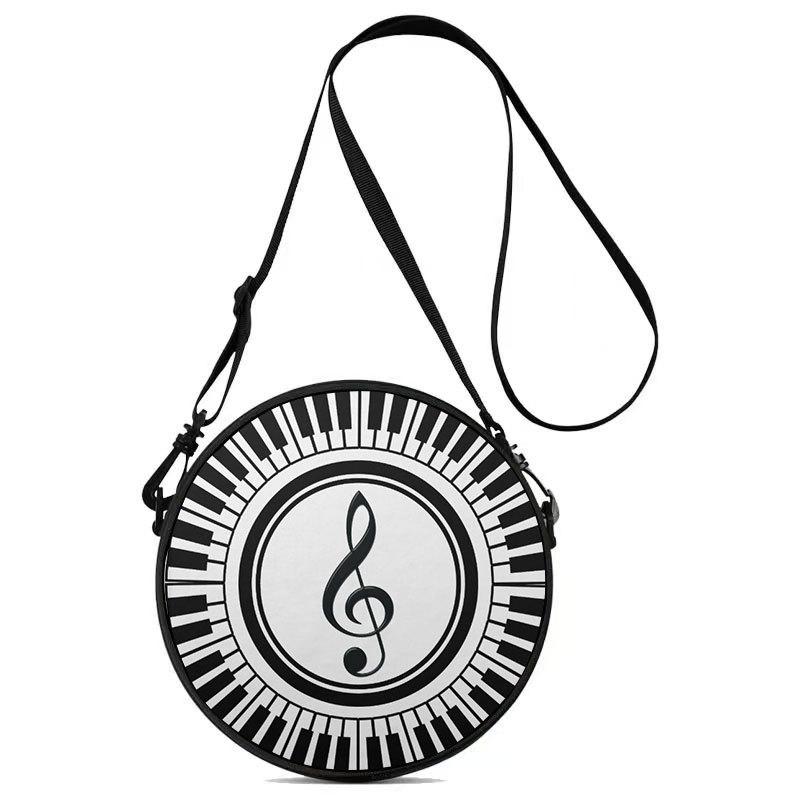 Women'S Personalized Vinyl Record Small Round Bag Can Be Carried And Carried Polyester Multi-Functional Cosmetic Bag Storage Bag