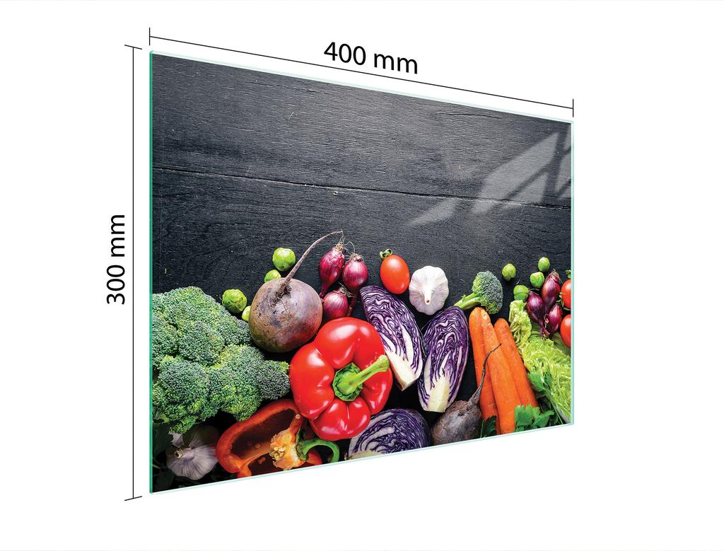 SZKLANA DESKA DO KROJENIA 40x30 WARZYWA