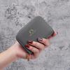 Portable Pu Leather Short Wallet Zipper Closure Cute Style Women Card Holder Simple Design Large Capacity Coin Purse For Women