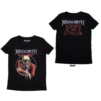 Megadeth Damen Slim Fit T-Shirt: Schwarzer Freitag (Zurück drucken) OFFIZIELL Neu