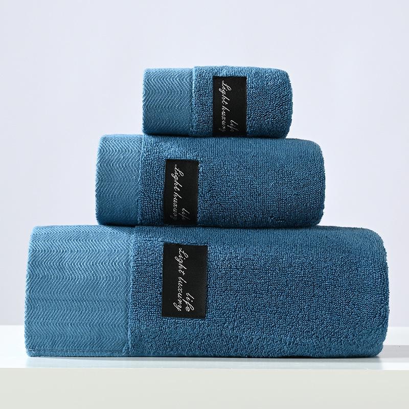 Premium All-Cotton Bath Towel: Thick, Soft, Absorbent, Antibacterial, Embroidered for Household and Hotel Use