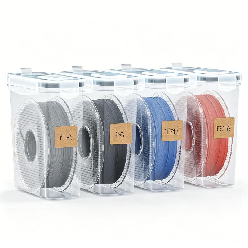1/4Pcs 4L Food Storage Containers Airtight With Lids – Filament Box For 3D Printer Filament Spools, Bpa-Free Storage Boxes With
