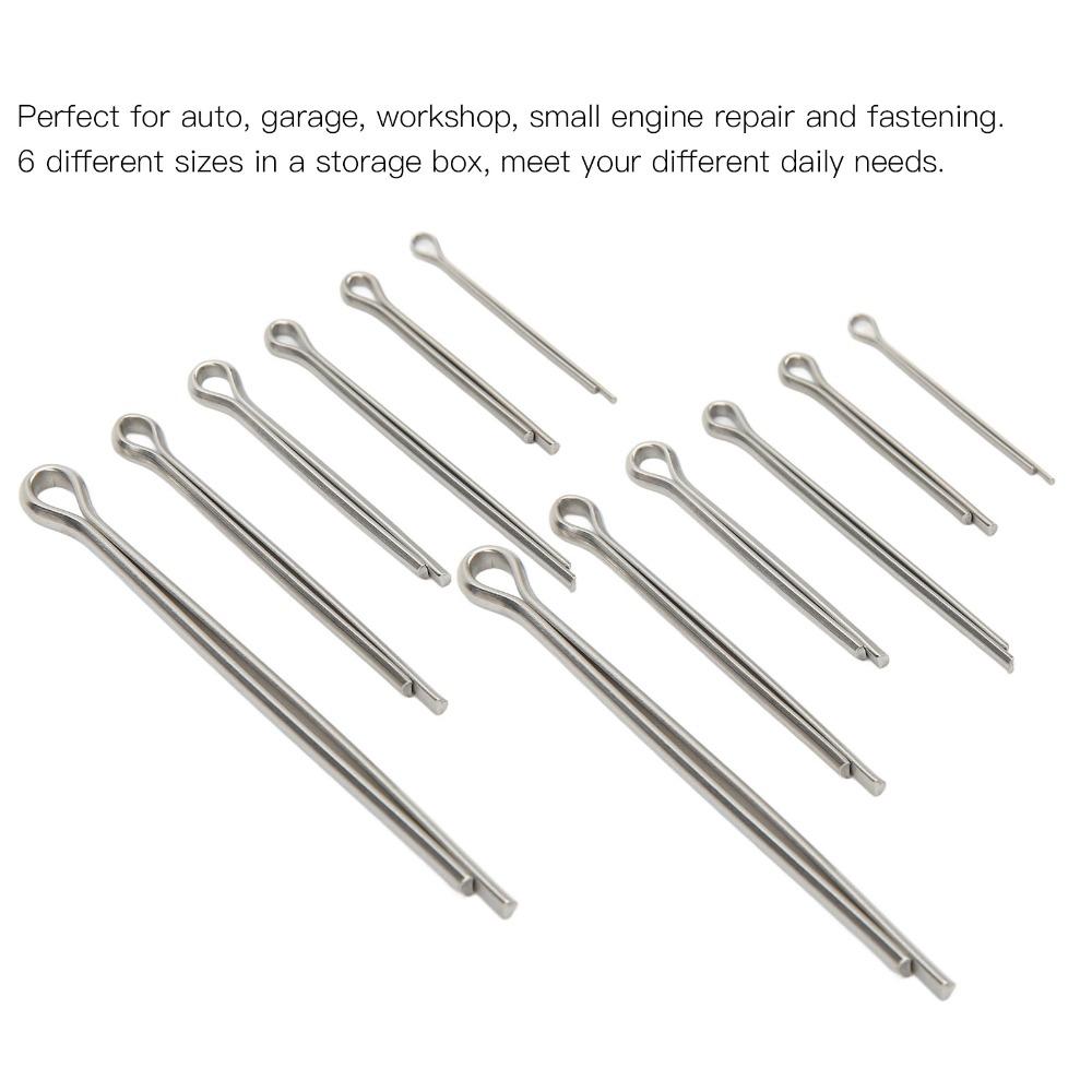 90PCS Stainless Steel Hairpin Cotter 6 Sizes Cotter Pin Assortment Kit  Automotive Repair