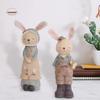 Mini Easter Bunny Statue Cute European Pastoral Mini Rabbit Figurine Resin Crafts Rabbit Desktop Ornament Outdoor Garden Lawn